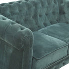 Emerald Green Velvet 2 Seater Chesterfield Sofa - Price Crash Furniture