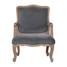 Grey Velvet French Style Chair - Price Crash Furniture