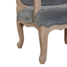 Grey Velvet French Style Chair - Price Crash Furniture