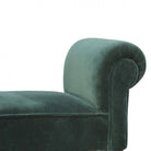 Emerald Velvet Bench With Turned Feet - Price Crash Furniture