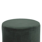 Emerald Velvet Footstool with Gold Base - Price Crash Furniture