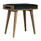 Emerald Velvet Tray Style Footstool - Price Crash Furniture