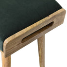 Emerald Velvet Tray Style Footstool - Price Crash Furniture