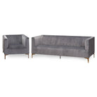 Emperor Grey Velvet 2 Seater Sofa - Price Crash Furniture