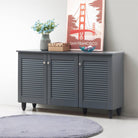 Essentials 3 Door Shoe Cabinet in Dark Grey by TAD - Price Crash Furniture