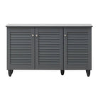 Essentials 3 Door Shoe Cabinet in Dark Grey by TAD - Price Crash Furniture