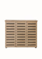 Essentials 3 Door Slatted Shoe Cabinet in Sonoma Oak by TAD - Price Crash Furniture