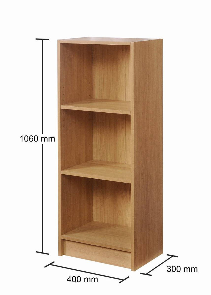 Essentials Bookcase Medium Narrow in Oak by TAD - Price Crash Furniture