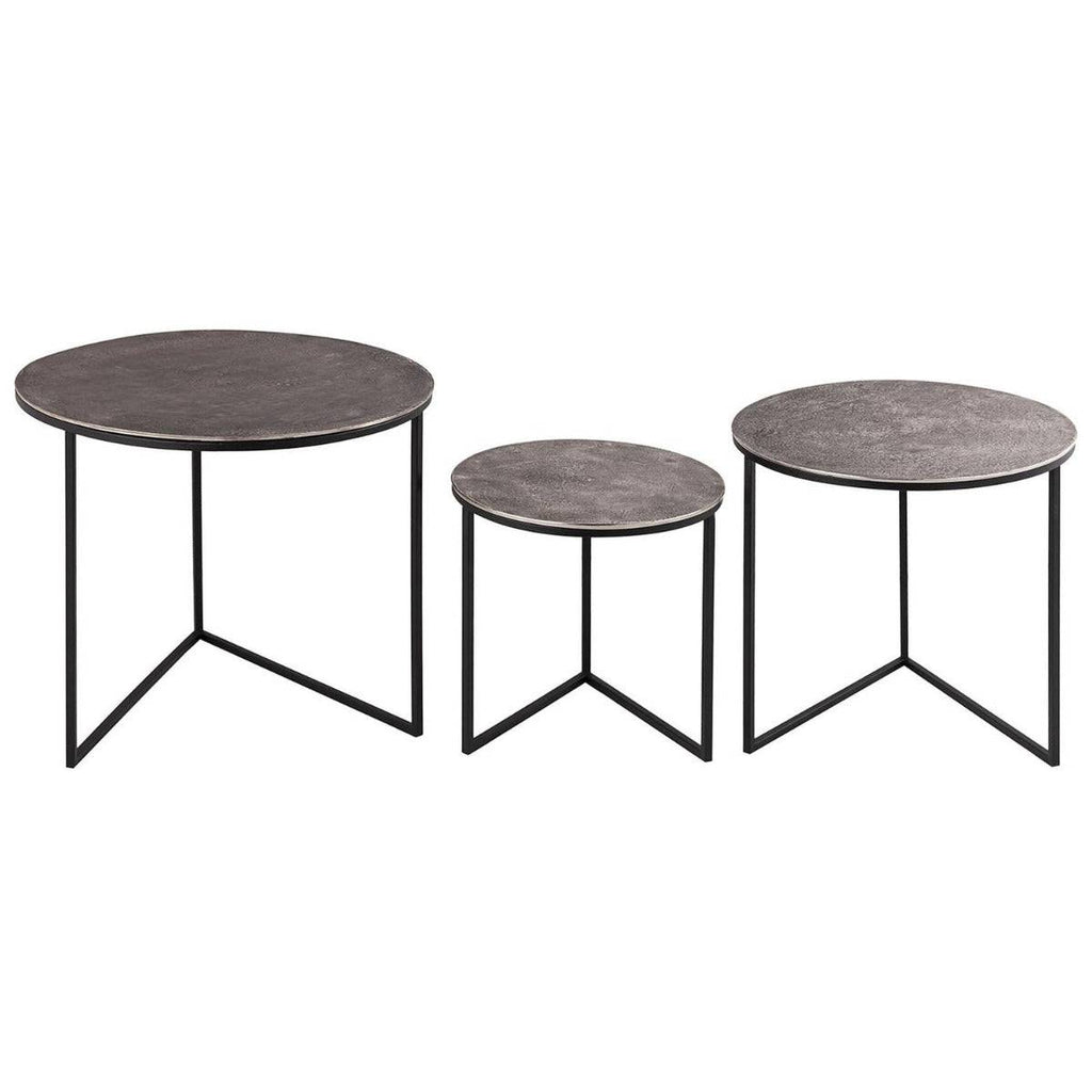 Farrah Collection Set of Three Round Tables - Price Crash Furniture