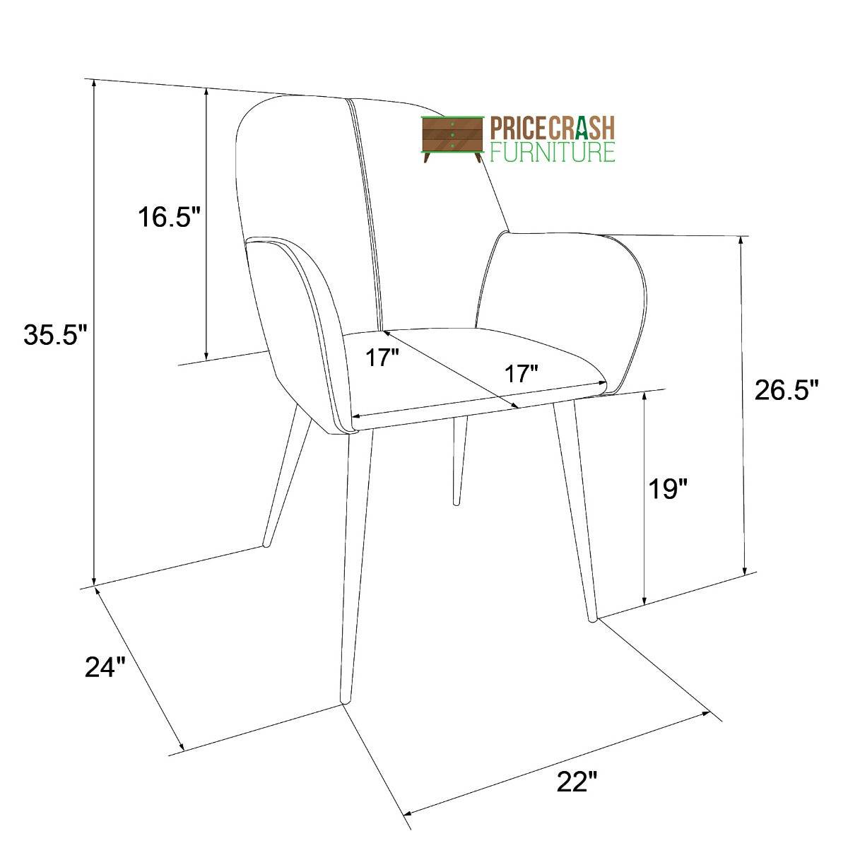 Fitz Velvet Accent and Bedroom Chair in Green by Dorel - Price Crash Furniture