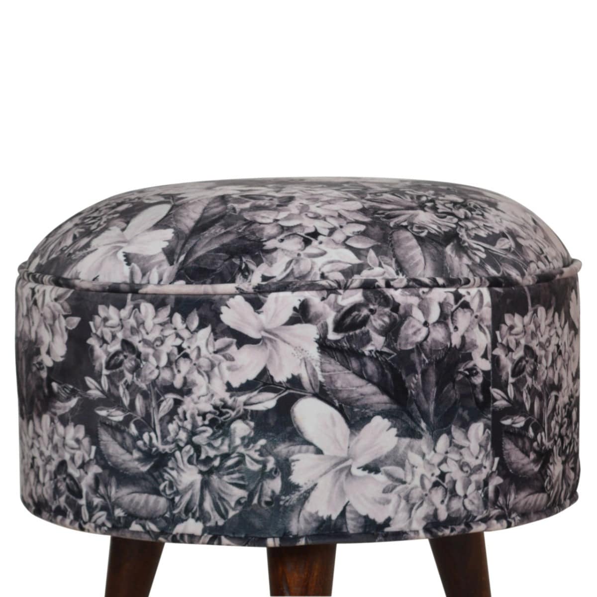 Floral Print Footstool - Price Crash Furniture