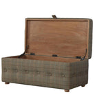 Footstool Upholstered In Multi Tweed - Price Crash Furniture