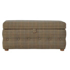 Footstool Upholstered In Multi Tweed - Price Crash Furniture