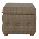 Footstool Upholstered In Multi Tweed - Price Crash Furniture