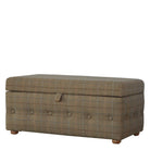 Footstool Upholstered In Multi Tweed - Price Crash Furniture