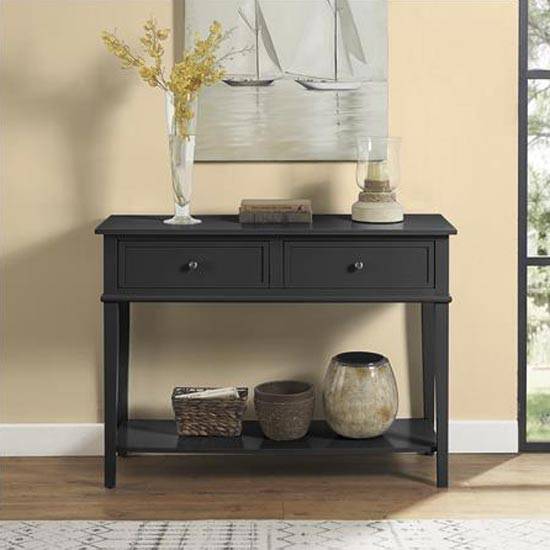 Franklin Console Table in Black by Dorel - Price Crash Furniture