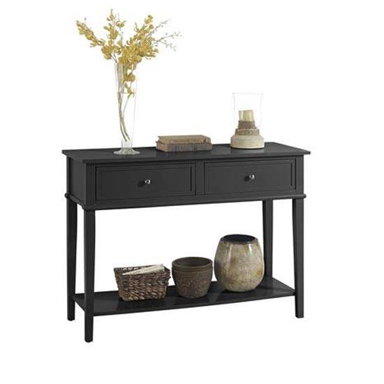 Franklin Console Table in Black by Dorel - Price Crash Furniture