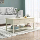 Franklin Wooden Coffee Table in White by Dorel - Price Crash Furniture