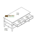 Franklin Wooden Coffee Table in White by Dorel - Price Crash Furniture