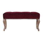 French Style Wine Red Bench - Price Crash Furniture