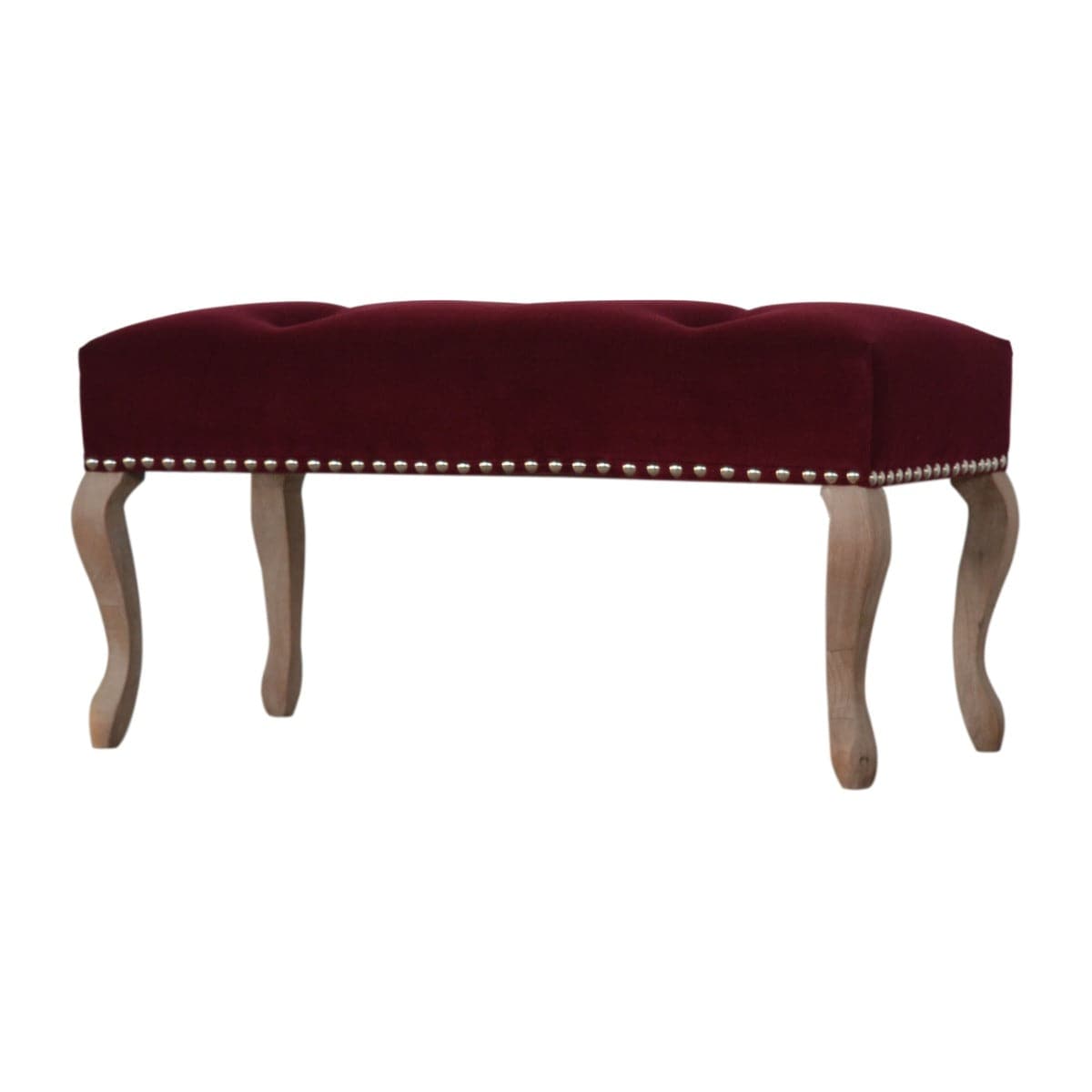 French Style Wine Red Bench - Price Crash Furniture