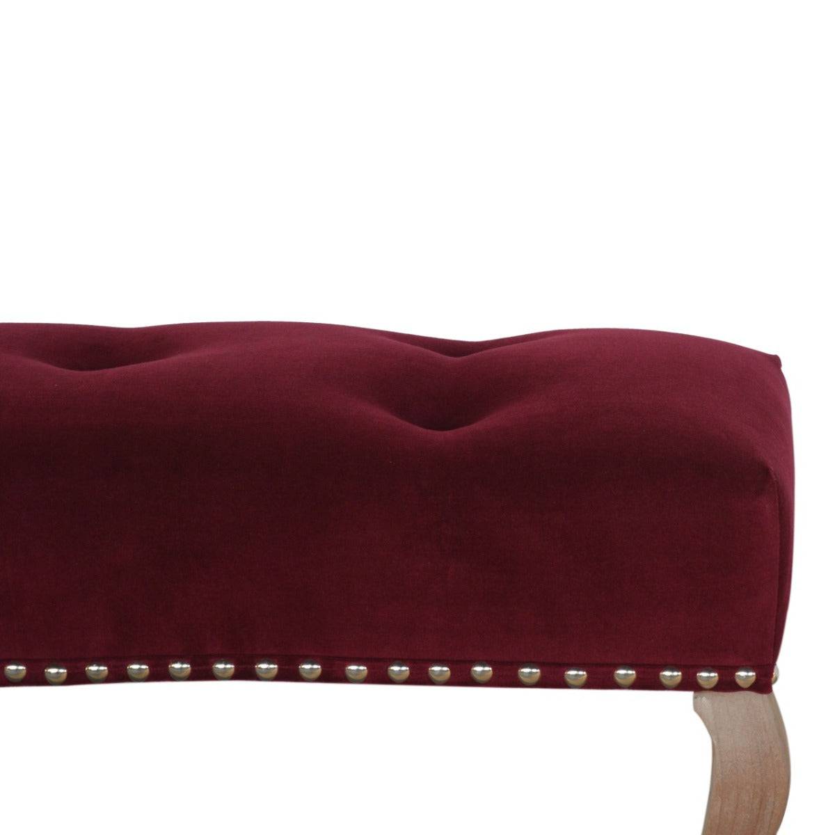 French Style Wine Red Bench - Price Crash Furniture