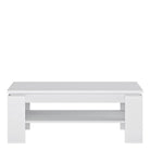 Fribo Large Coffee Table with Shelf in Alpine White - Price Crash Furniture