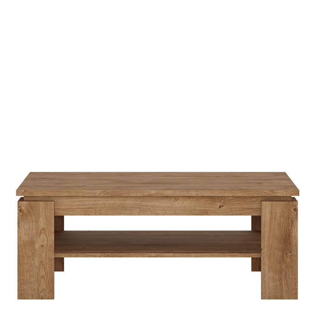 Fribo Large Coffee Table with Shelf in Golden Oak - Price Crash Furniture