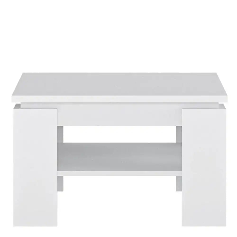 Fribo Small Coffee Table with Shelf in Alpine White - Price Crash Furniture