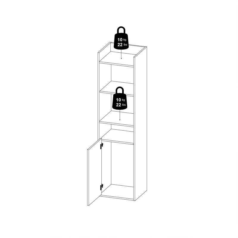 Function Plus Bookcase in White and Wotan Light Oak - Price Crash Furniture