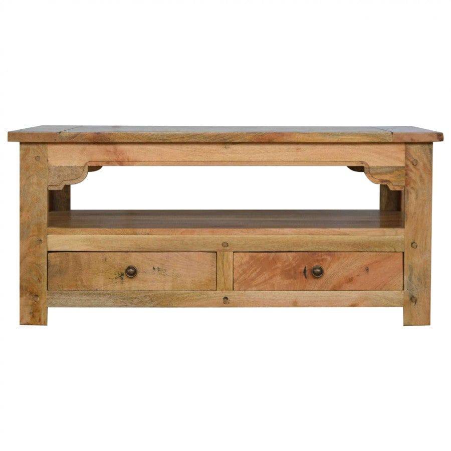 Granary Royale Coffee Table With 4 Drawers - Price Crash Furniture