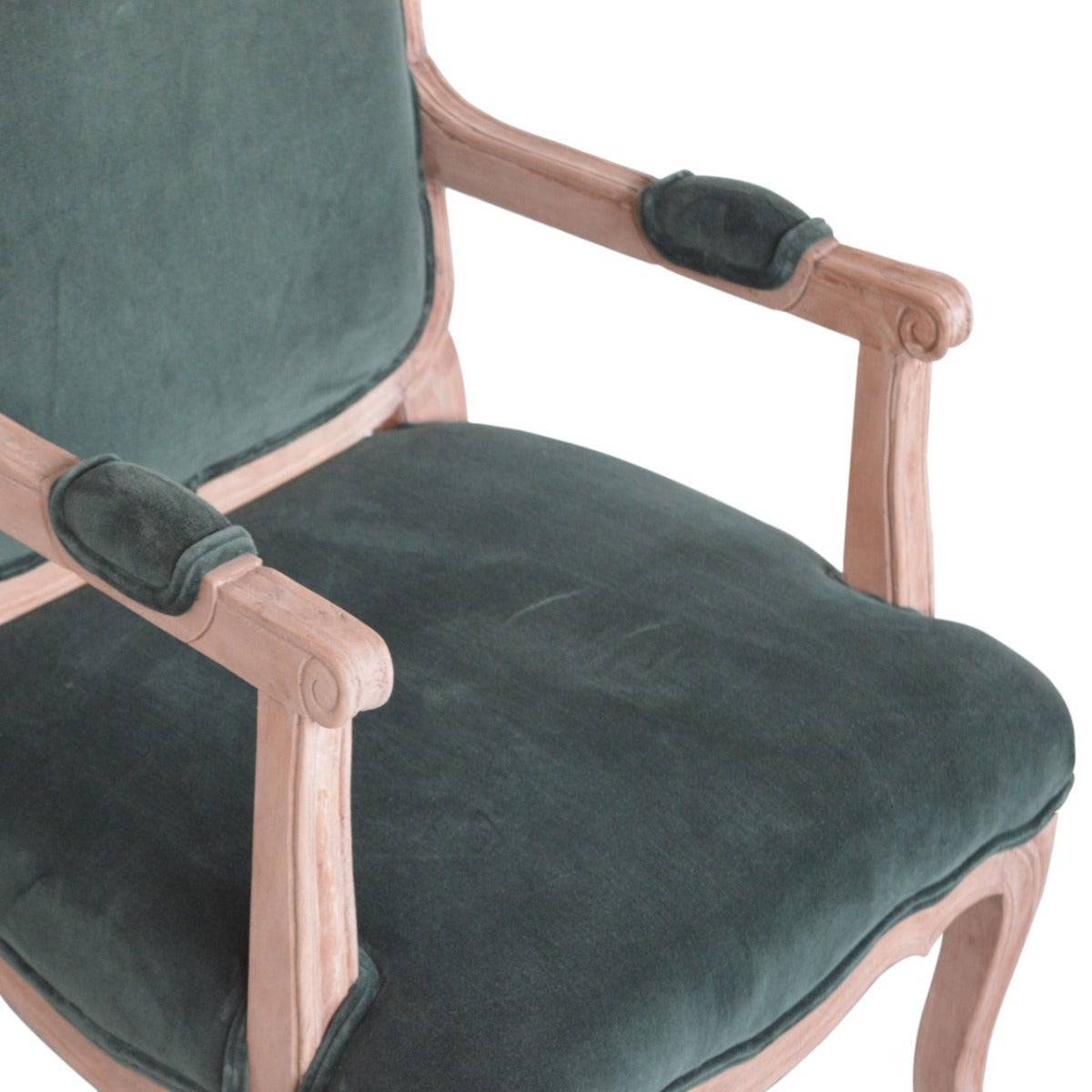 Grey Velvet French Style Chair - Price Crash Furniture