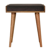 Grey Velvet Tray Style Grey Footstool - Price Crash Furniture