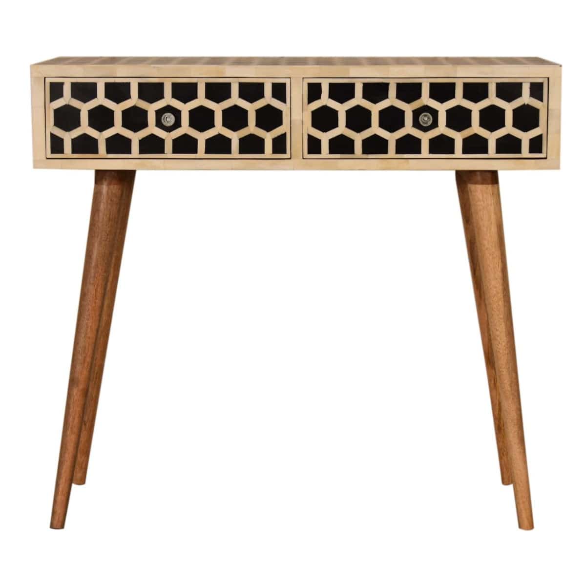 Honeycomb Bone Inlay Console Table - Price Crash Furniture