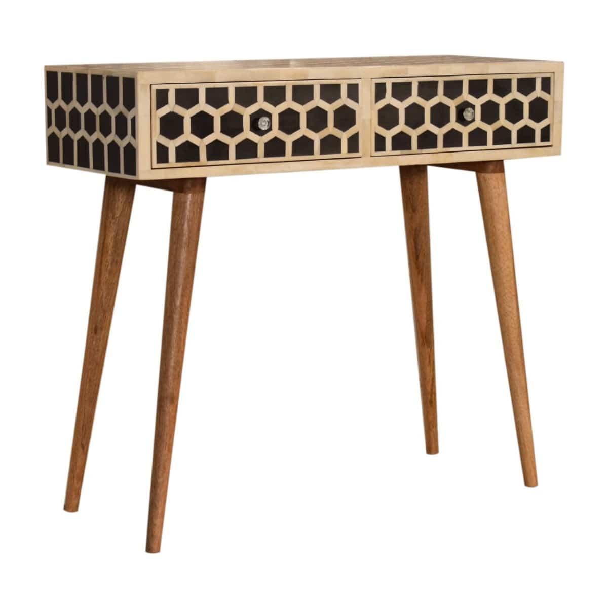 Honeycomb Bone Inlay Console Table - Price Crash Furniture