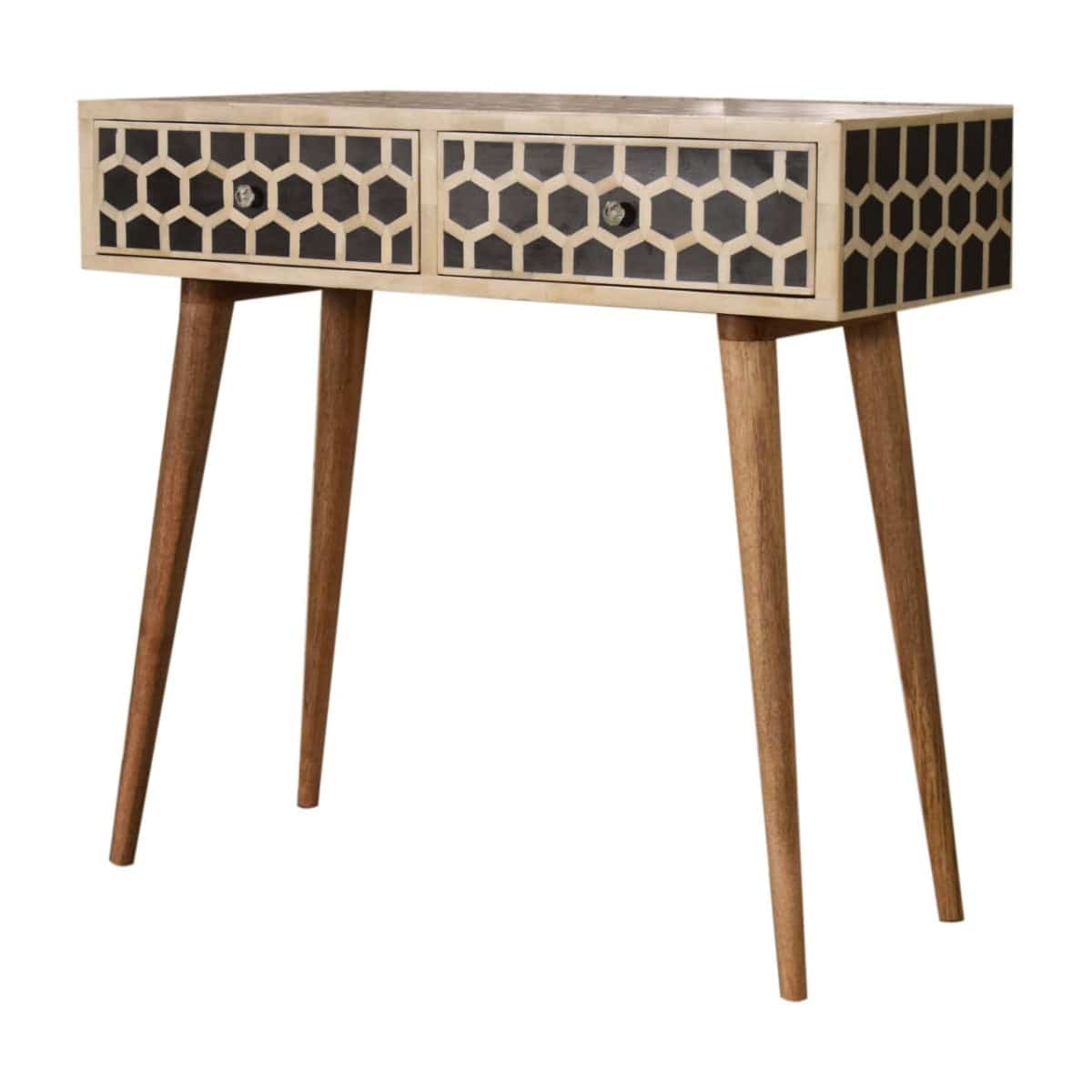 Honeycomb Bone Inlay Console Table - Price Crash Furniture