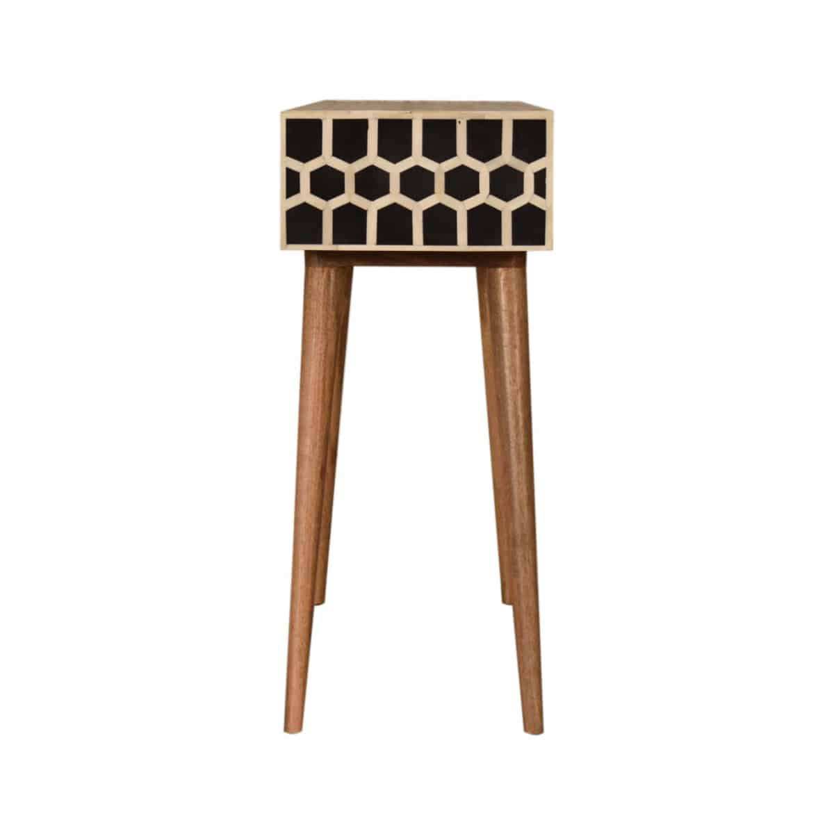 Honeycomb Bone Inlay Console Table - Price Crash Furniture