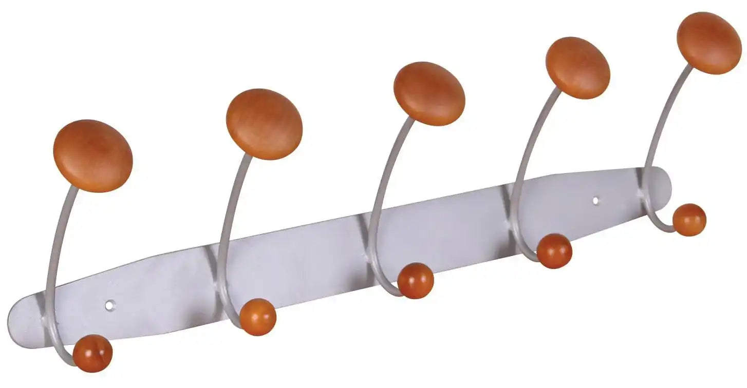 Space Saver 5 Hook Coat Rail - Price Crash Furniture