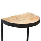 Industrial End Table With Wooden Top - Price Crash Furniture