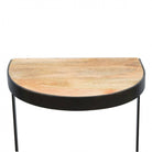 Industrial End Table With Wooden Top - Price Crash Furniture