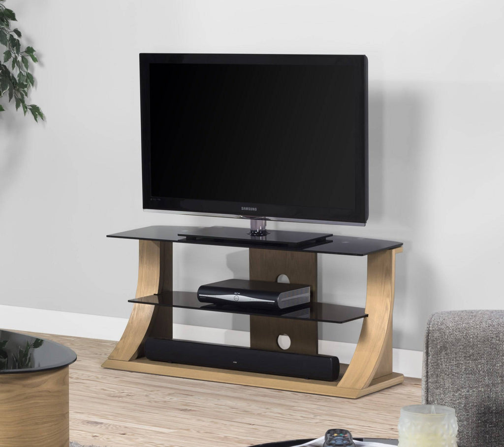 JF201-1100 Florence TV stand in Oak for  up to 50" TVs by Jual - Price Crash Furniture