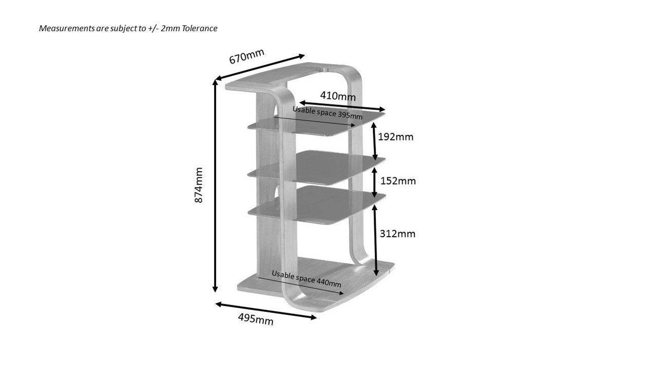 JF204 Florence Entertainment Unit / Hi-Fi Stand in Oak by Jual - Price Crash Furniture