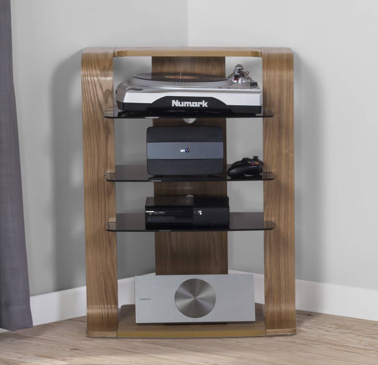 JF204 Florence Entertainment Unit / Hi-Fi Stand in Oak by Jual - Price Crash Furniture