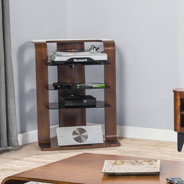 JF204 Florence Entertainment Unit / Hi-Fi Stand in Walnut by Jual - Price Crash Furniture