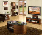 JF209 Florence Cantilever TV Stand in Walnut for up to 50" TVs - Price Crash Furniture