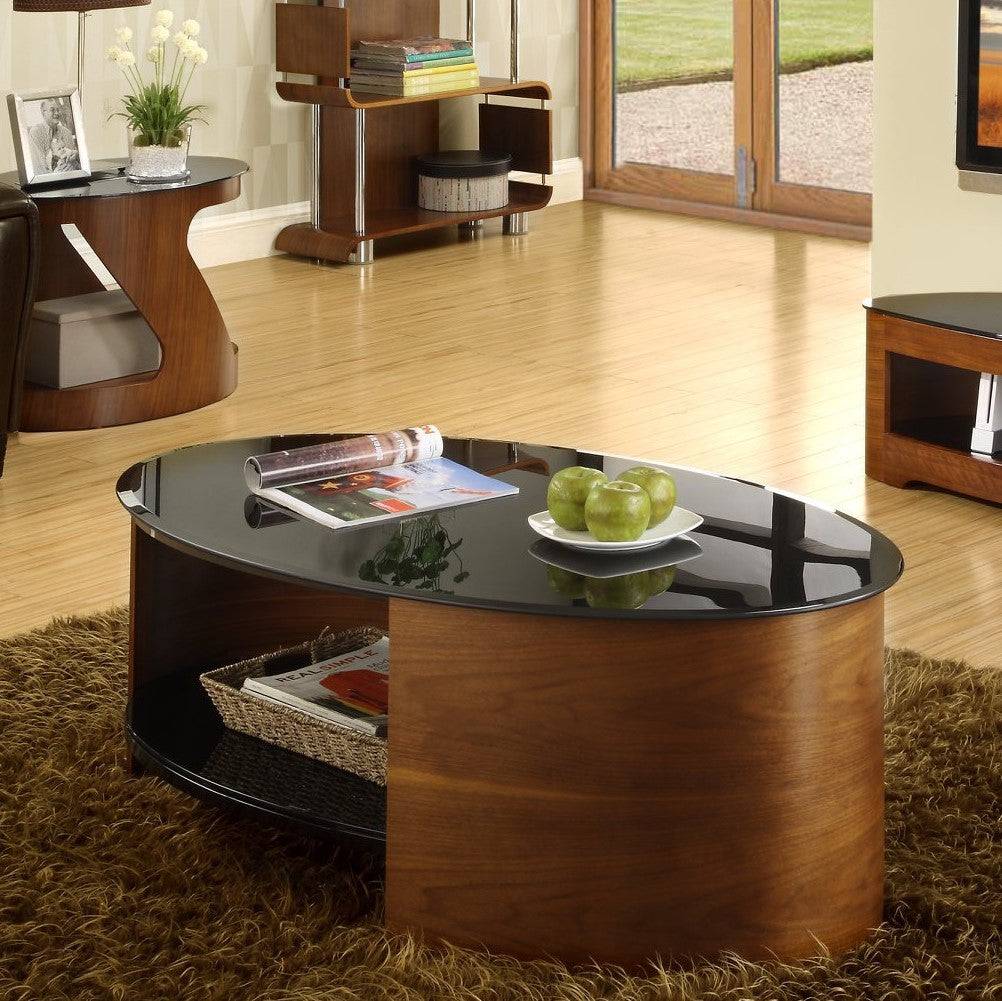 JF301 San Marino Oval Coffee Table in Walnut by Jual - Price Crash Furniture