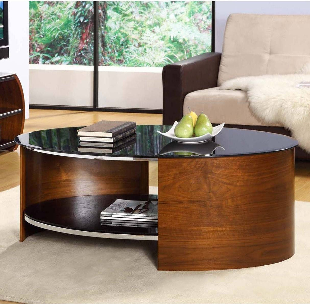 JF301 San Marino Oval Coffee Table in Walnut by Jual - Price Crash Furniture