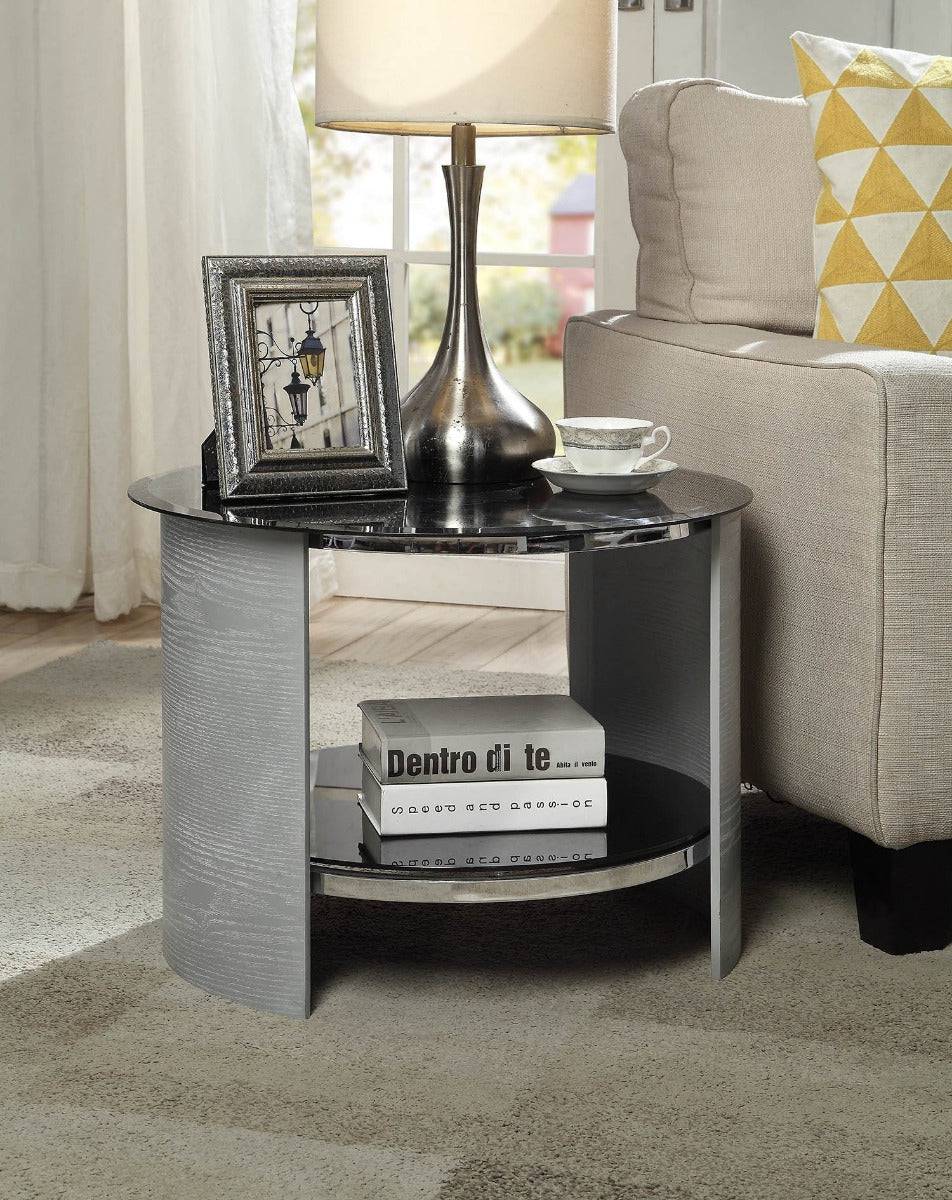 JF303 San Marino Lamp Side Table in Grey by Jual - Price Crash Furniture