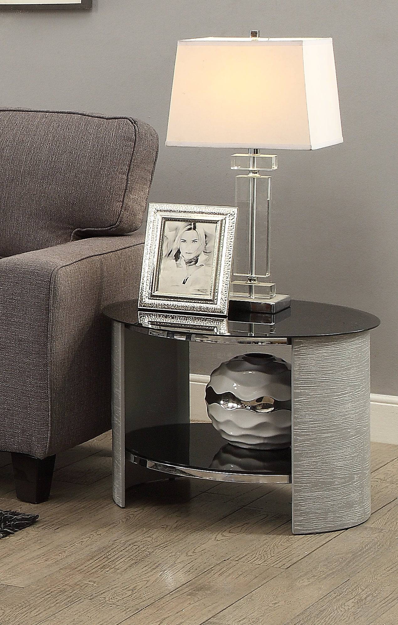 JF303 San Marino Lamp Side Table in Grey by Jual - Price Crash Furniture