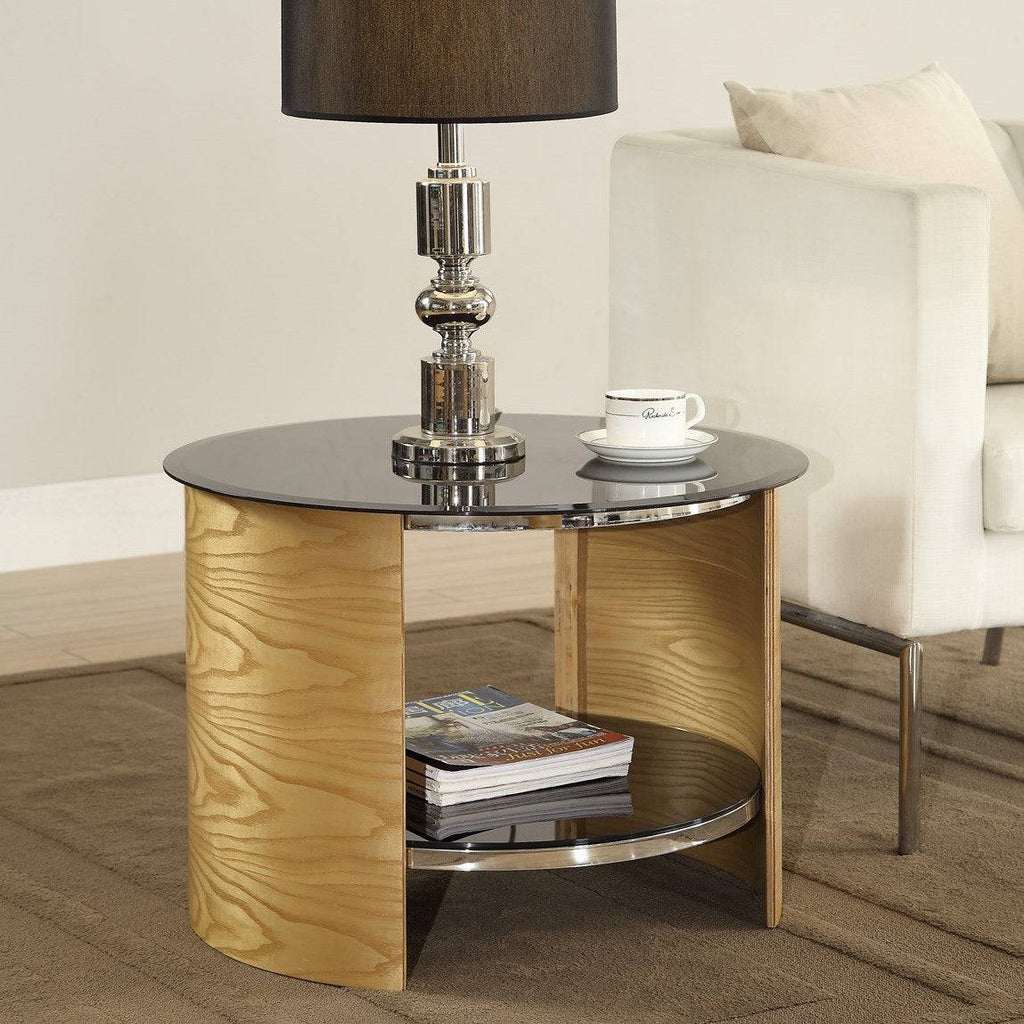 JF303 San Marino Lamp Side Table in Oak by Jual - Price Crash Furniture